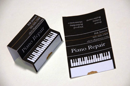 Креативные визитки: Настройщик пианино